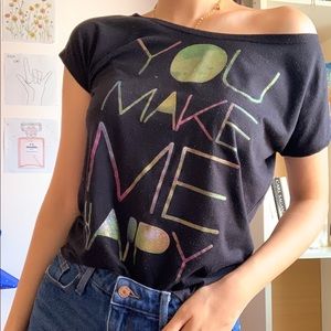 Aeropostale Graphic Tee- You Make Me Happy